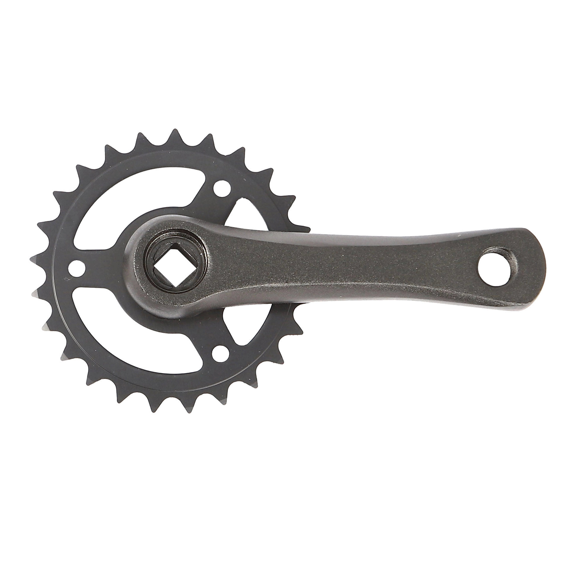 Crank, right, 25t, 114mm, black, Cnoc 20