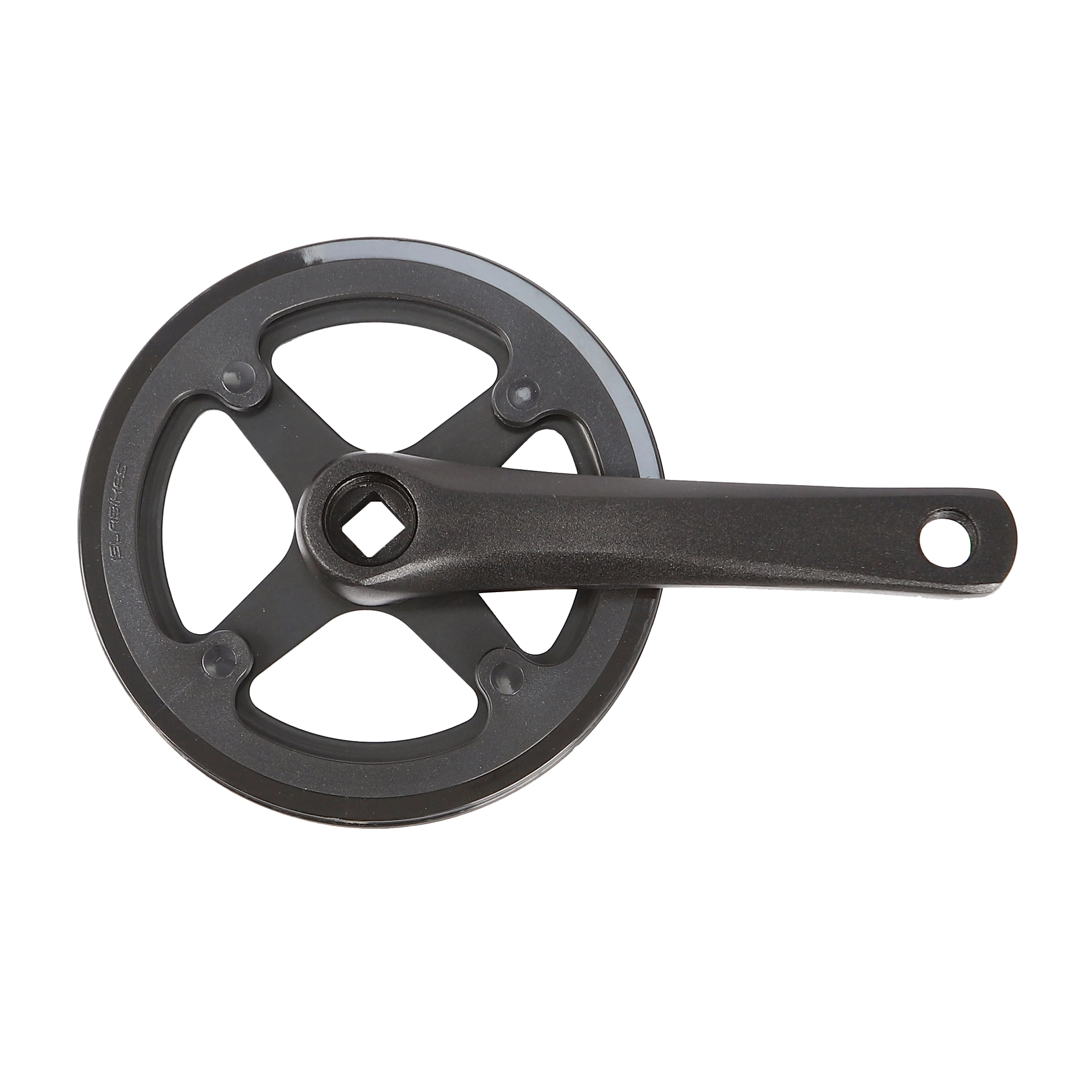 Crank, right, 32t, 140mm, with guards, black Beinn 24